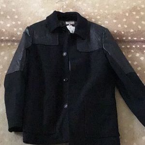 New Wallace & Barnes J-Crew Wool/ Leather Jacket